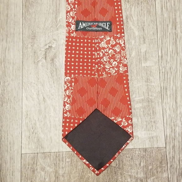 American eagle 100% silk neck tie red white blue - Picture 3 of 3